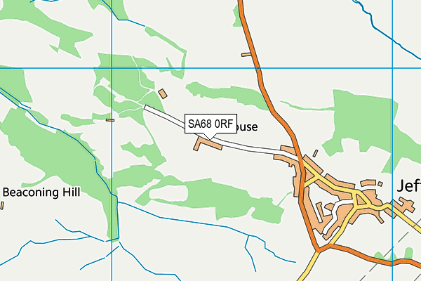 SA68 0RF map - OS VectorMap District (Ordnance Survey)