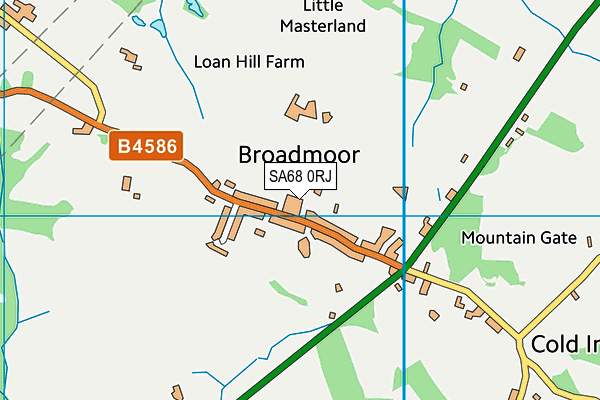 SA68 0RJ map - OS VectorMap District (Ordnance Survey)