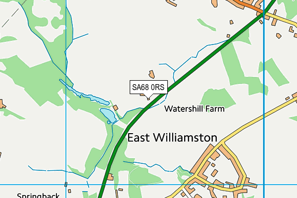 SA68 0RS map - OS VectorMap District (Ordnance Survey)