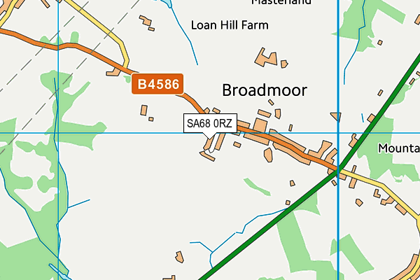 SA68 0RZ map - OS VectorMap District (Ordnance Survey)