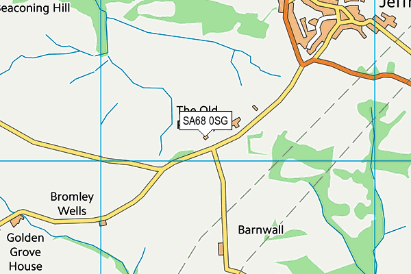 St Oswalds CIW Voluntary Aided School map (SA68 0SG) - OS VectorMap District (Ordnance Survey)