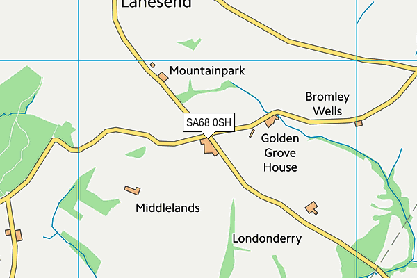 SA68 0SH map - OS VectorMap District (Ordnance Survey)