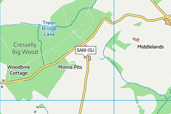 SA68 0SJ map - OS VectorMap District (Ordnance Survey)