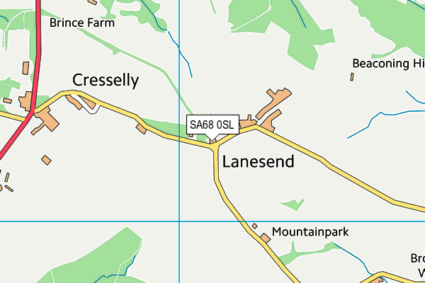 SA68 0SL map - OS VectorMap District (Ordnance Survey)