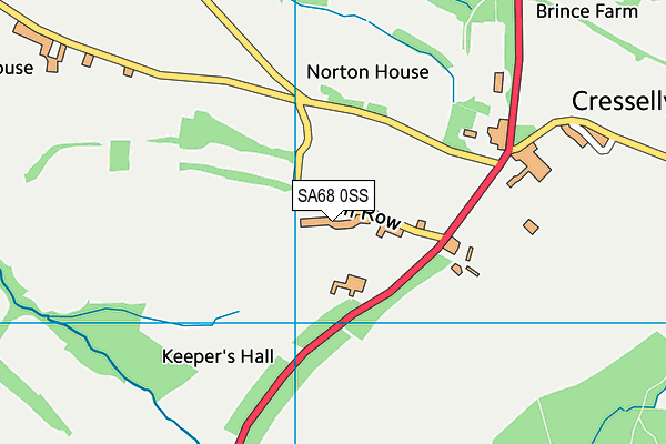 SA68 0SS map - OS VectorMap District (Ordnance Survey)