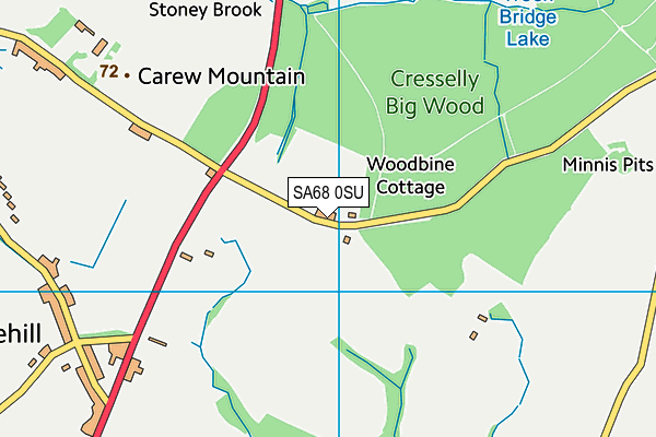 SA68 0SU map - OS VectorMap District (Ordnance Survey)