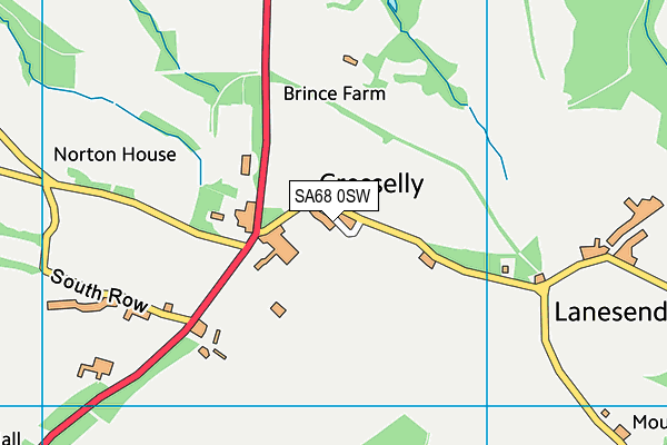 SA68 0SW map - OS VectorMap District (Ordnance Survey)