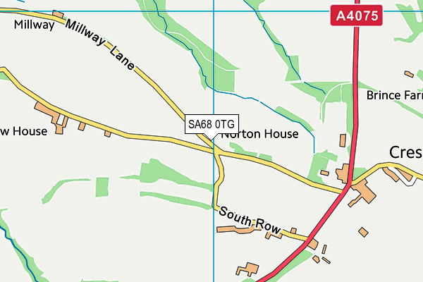 SA68 0TG map - OS VectorMap District (Ordnance Survey)