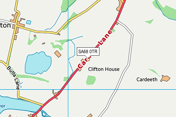 SA68 0TR map - OS VectorMap District (Ordnance Survey)