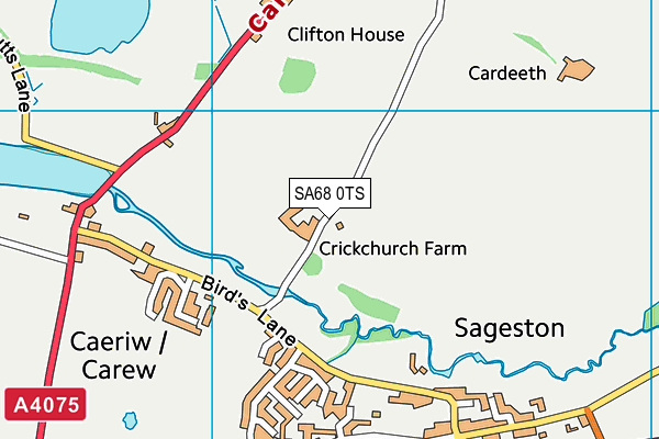 SA68 0TS map - OS VectorMap District (Ordnance Survey)