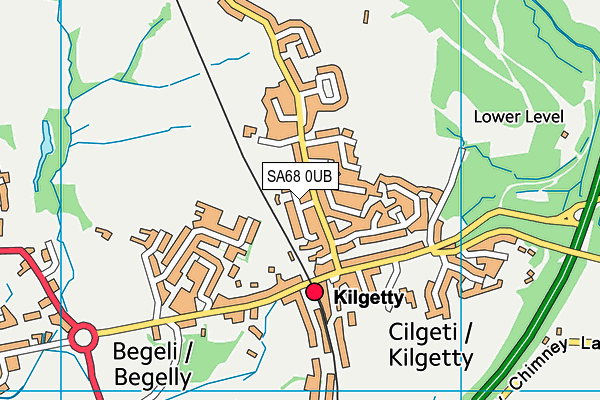 SA68 0UB map - OS VectorMap District (Ordnance Survey)