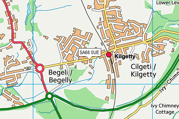 SA68 0UE map - OS VectorMap District (Ordnance Survey)