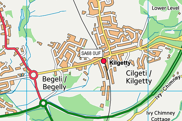 SA68 0UF map - OS VectorMap District (Ordnance Survey)