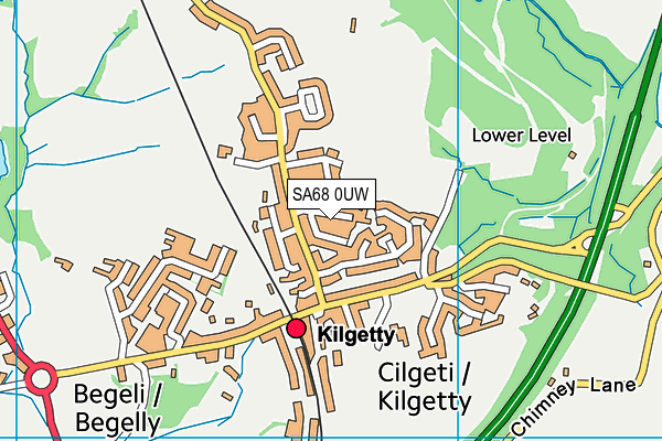 SA68 0UW map - OS VectorMap District (Ordnance Survey)