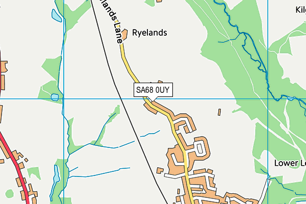 SA68 0UY map - OS VectorMap District (Ordnance Survey)