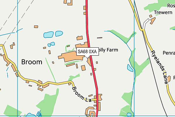 SA68 0XA map - OS VectorMap District (Ordnance Survey)