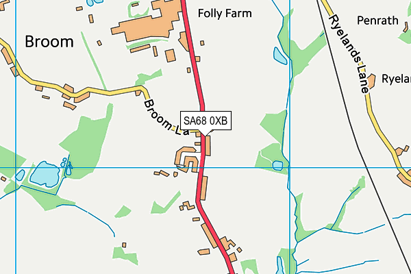 SA68 0XB map - OS VectorMap District (Ordnance Survey)