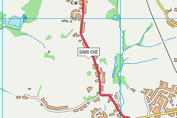 SA68 0XE map - OS VectorMap District (Ordnance Survey)