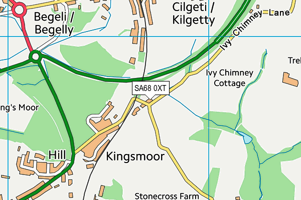 SA68 0XT map - OS VectorMap District (Ordnance Survey)