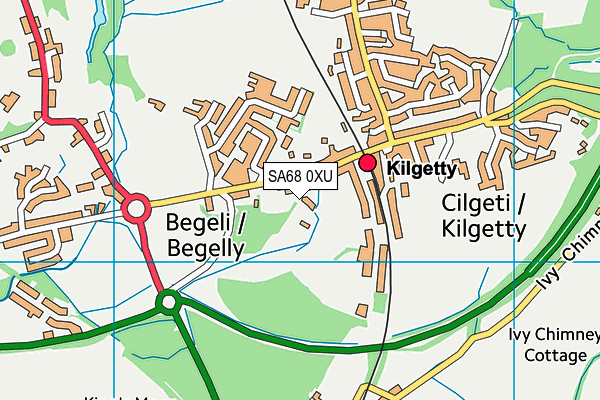 SA68 0XU map - OS VectorMap District (Ordnance Survey)