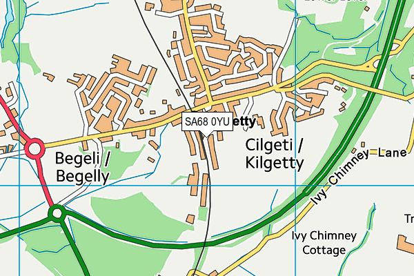 SA68 0YU map - OS VectorMap District (Ordnance Survey)