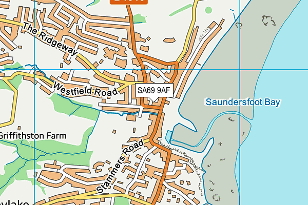 SA69 9AF map - OS VectorMap District (Ordnance Survey)