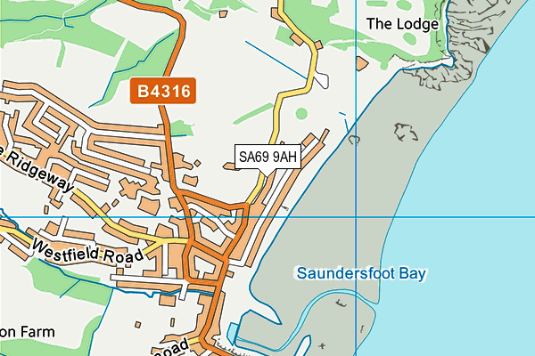 SA69 9AH map - OS VectorMap District (Ordnance Survey)