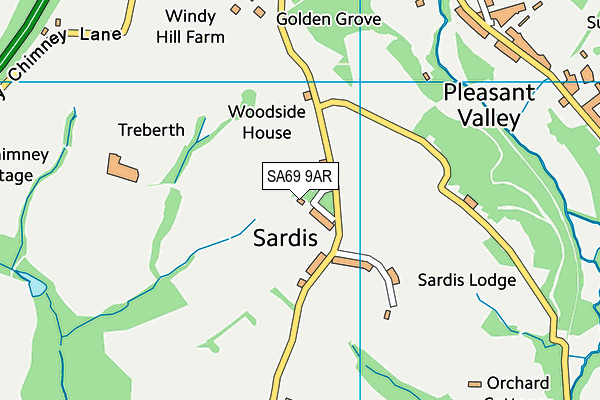 SA69 9AR map - OS VectorMap District (Ordnance Survey)