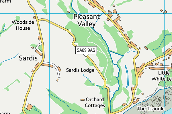 SA69 9AS map - OS VectorMap District (Ordnance Survey)