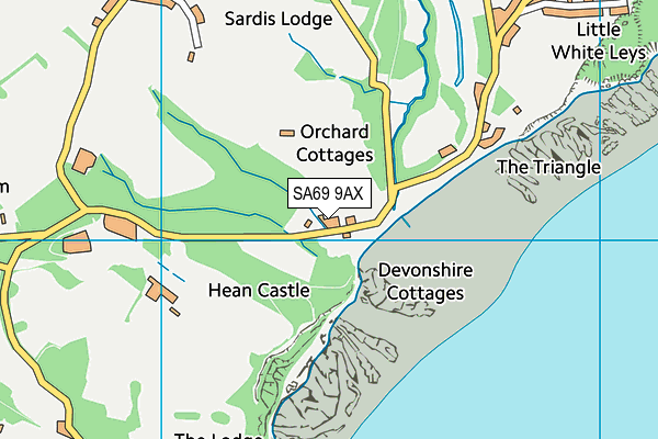 SA69 9AX map - OS VectorMap District (Ordnance Survey)