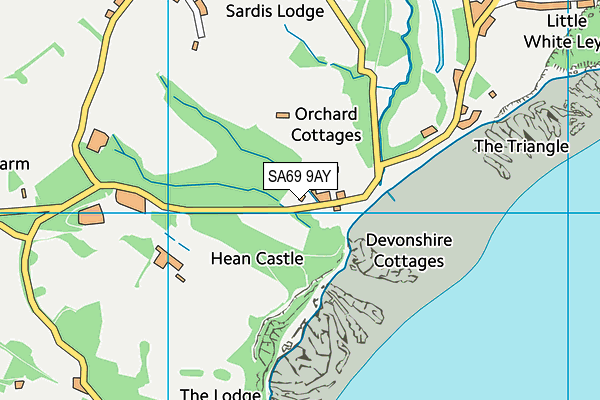 SA69 9AY map - OS VectorMap District (Ordnance Survey)