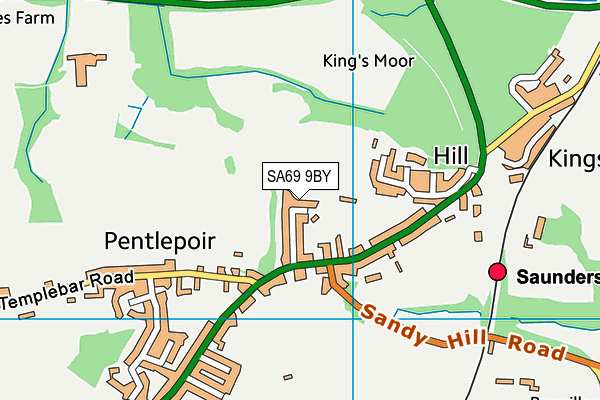 SA69 9BY map - OS VectorMap District (Ordnance Survey)