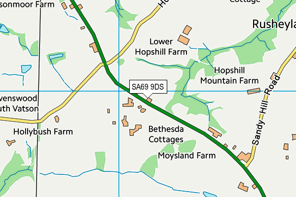 SA69 9DS map - OS VectorMap District (Ordnance Survey)