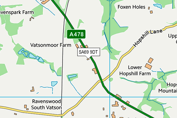 SA69 9DT map - OS VectorMap District (Ordnance Survey)