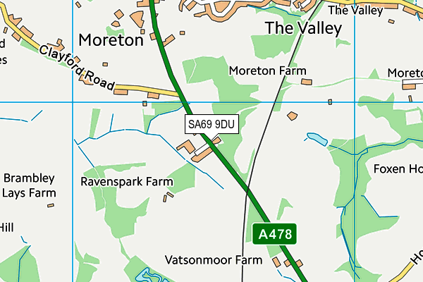 SA69 9DU map - OS VectorMap District (Ordnance Survey)