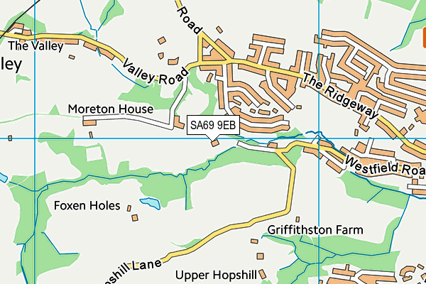 SA69 9EB map - OS VectorMap District (Ordnance Survey)