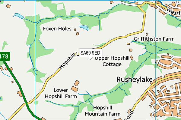 SA69 9ED map - OS VectorMap District (Ordnance Survey)