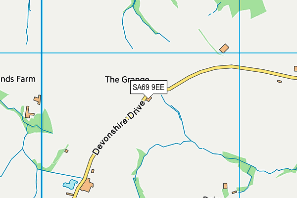 SA69 9EE map - OS VectorMap District (Ordnance Survey)