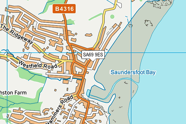 SA69 9ES map - OS VectorMap District (Ordnance Survey)