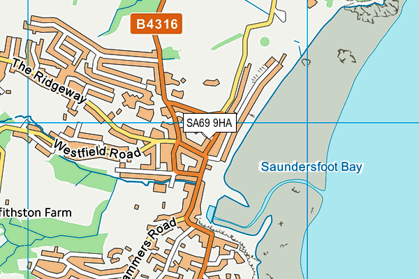 SA69 9HA map - OS VectorMap District (Ordnance Survey)