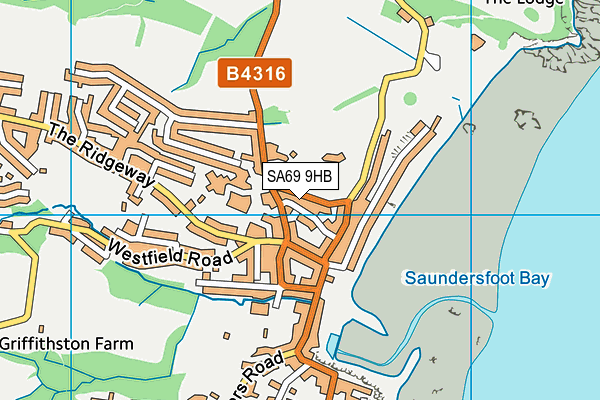 SA69 9HB map - OS VectorMap District (Ordnance Survey)