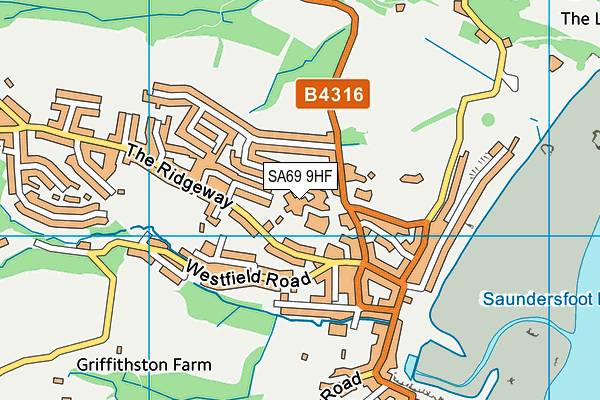 SA69 9HF map - OS VectorMap District (Ordnance Survey)