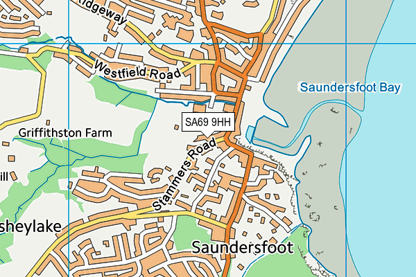 SA69 9HH map - OS VectorMap District (Ordnance Survey)