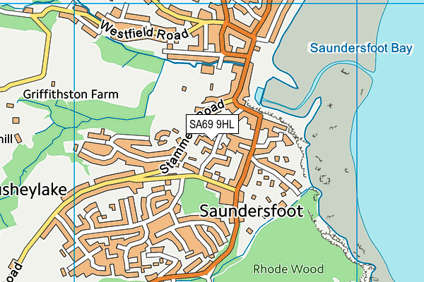 SA69 9HL map - OS VectorMap District (Ordnance Survey)