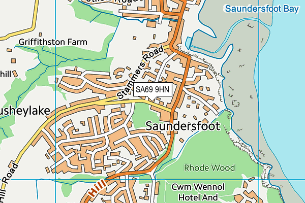 SA69 9HN map - OS VectorMap District (Ordnance Survey)