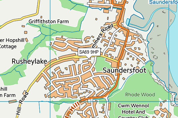 SA69 9HP map - OS VectorMap District (Ordnance Survey)