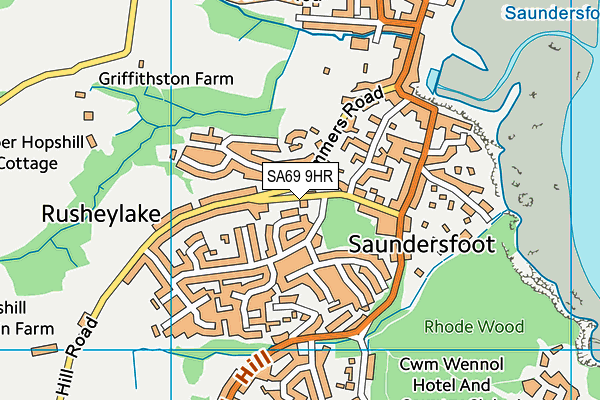SA69 9HR map - OS VectorMap District (Ordnance Survey)