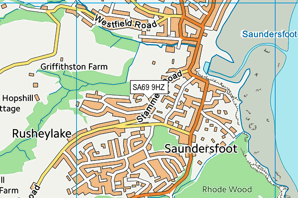 SA69 9HZ map - OS VectorMap District (Ordnance Survey)