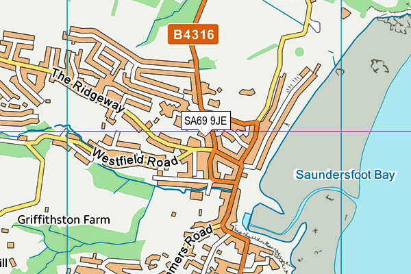 SA69 9JE map - OS VectorMap District (Ordnance Survey)