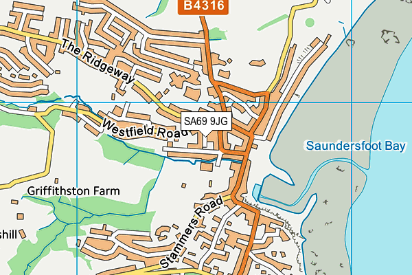 SA69 9JG map - OS VectorMap District (Ordnance Survey)